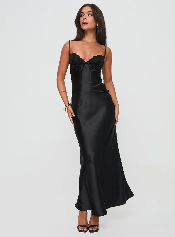 Fadyen Bias Cut Maxi Dress Black