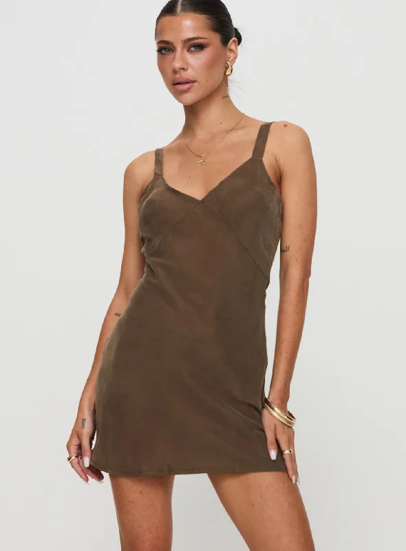 Laurette Mini Dress Brown