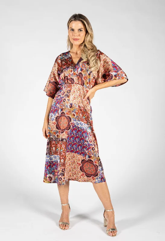 Paisley Pop Midi Dress