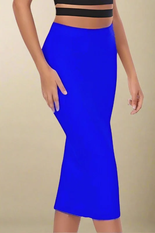 Pencil High Waist Bandage Midi Skirt - Royal Blue