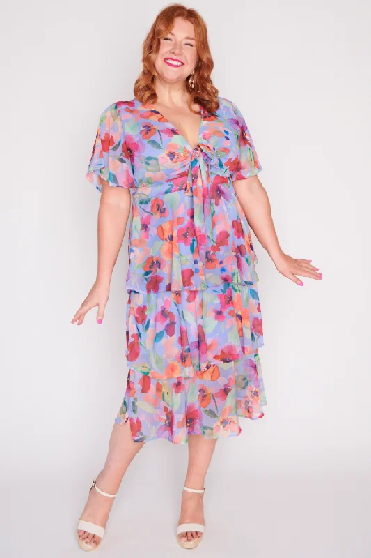 Rowen Whimsical Water Colour Dress