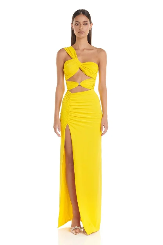 Superlative Elegance Yellow Maxi Dress