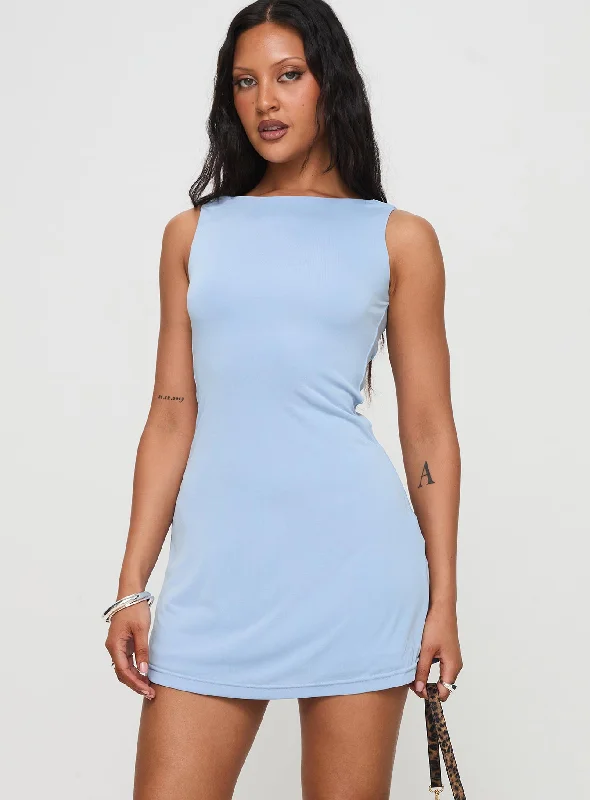 Tiny Moves Mini Dress Blue